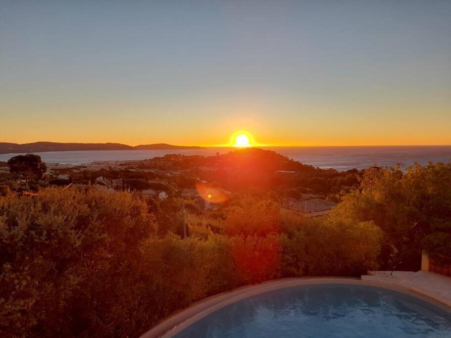 4-Star Private Villa With Heated Pool And Panoramic Sea View At Gulf De Saint Tropez كافالير سور مير المظهر الخارجي الصورة