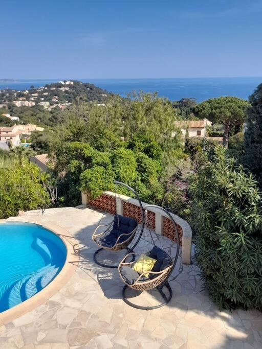 4-Star Private Villa With Heated Pool And Panoramic Sea View At Gulf De Saint Tropez كافالير سور مير المظهر الخارجي الصورة