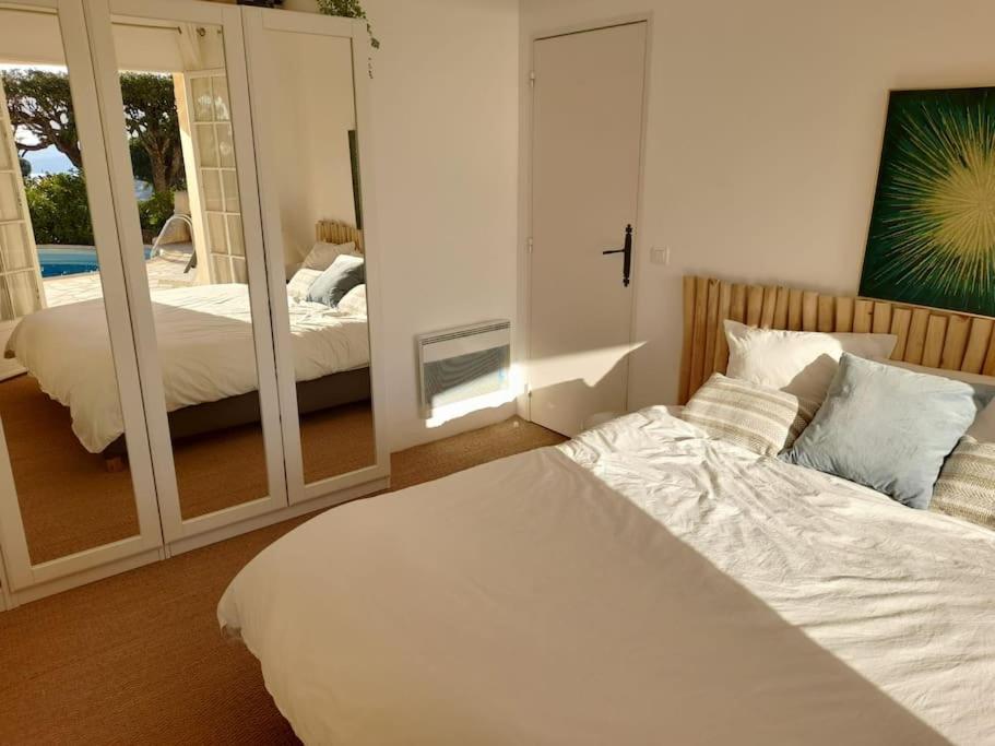 4-Star Private Villa With Heated Pool And Panoramic Sea View At Gulf De Saint Tropez كافالير سور مير المظهر الخارجي الصورة