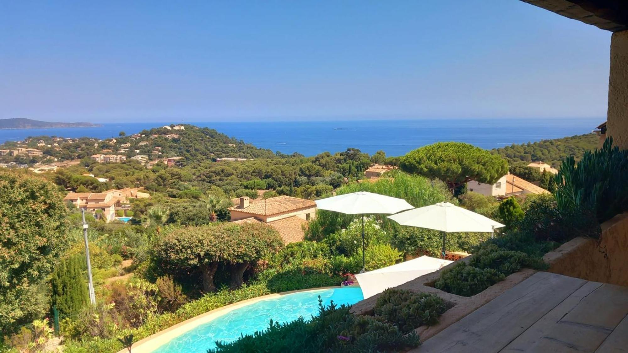 4-Star Private Villa With Heated Pool And Panoramic Sea View At Gulf De Saint Tropez كافالير سور مير المظهر الخارجي الصورة