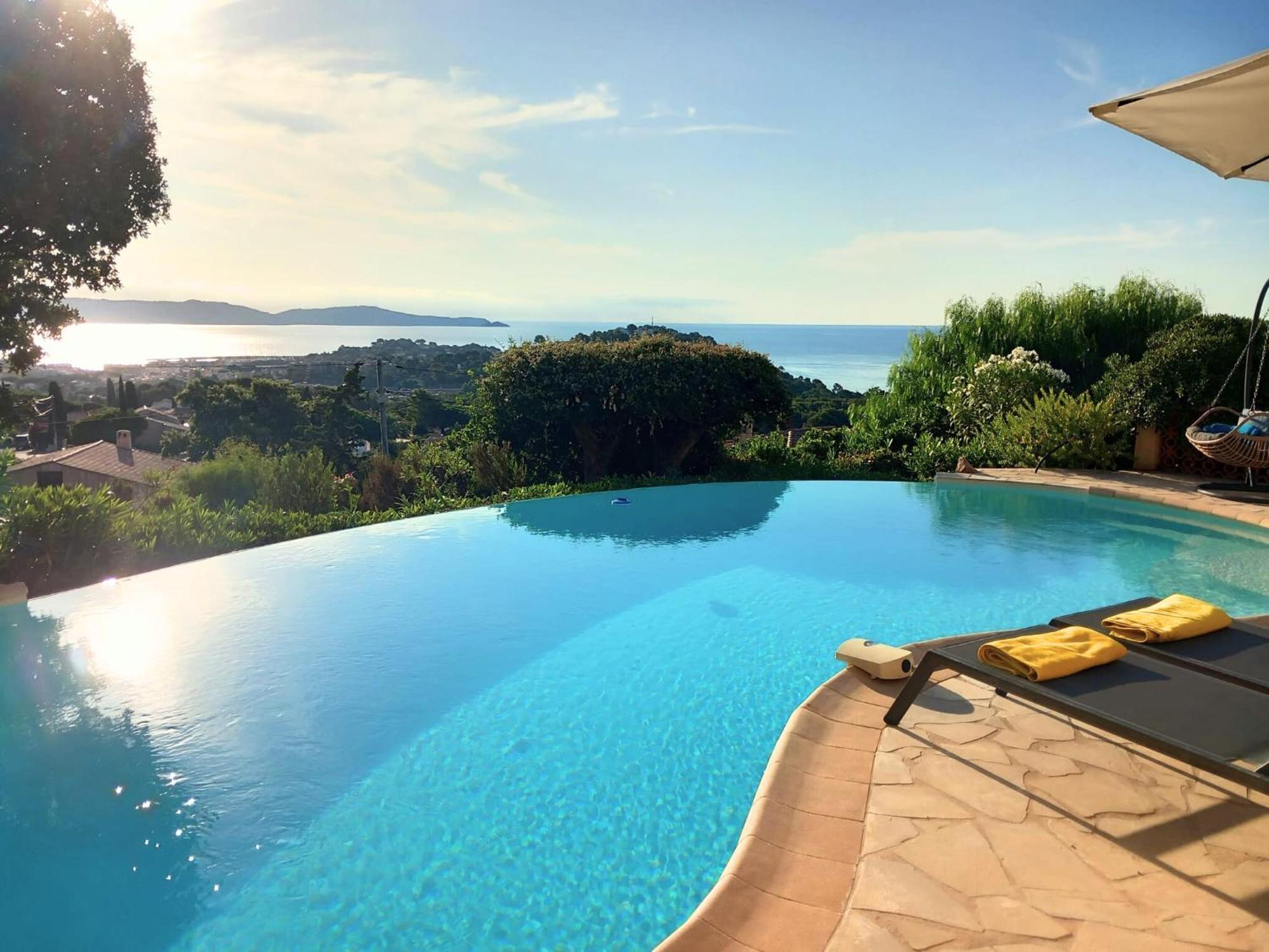 4-Star Private Villa With Heated Pool And Panoramic Sea View At Gulf De Saint Tropez كافالير سور مير المظهر الخارجي الصورة
